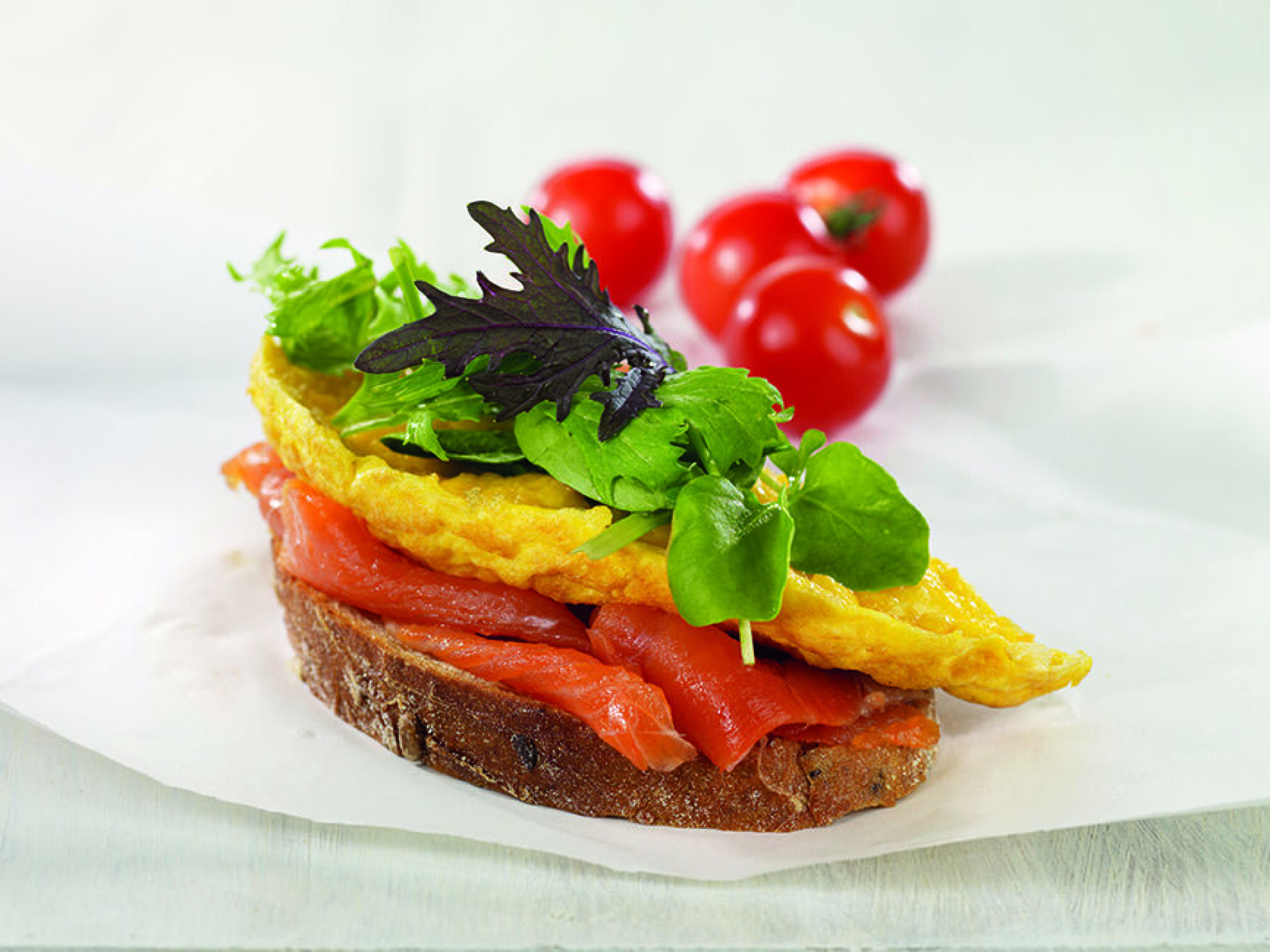 Foto: Roede, smørbrød med røkelaks.