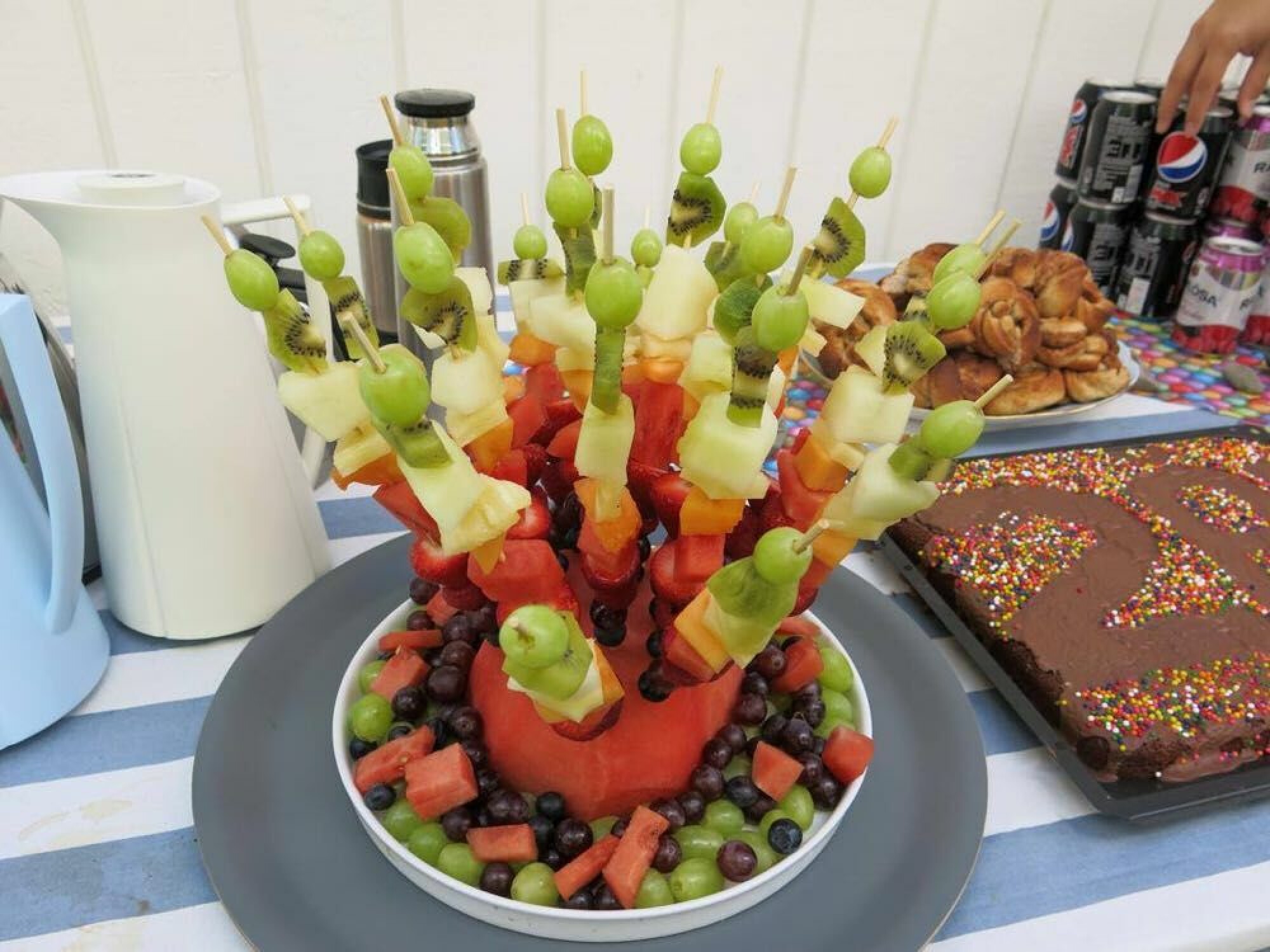 Fargerik fruktkake!