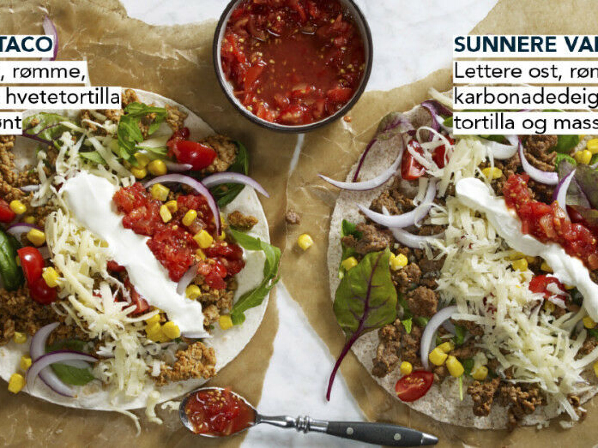 Det er lett å gjøre tacoen både lettere og litt sunnere,